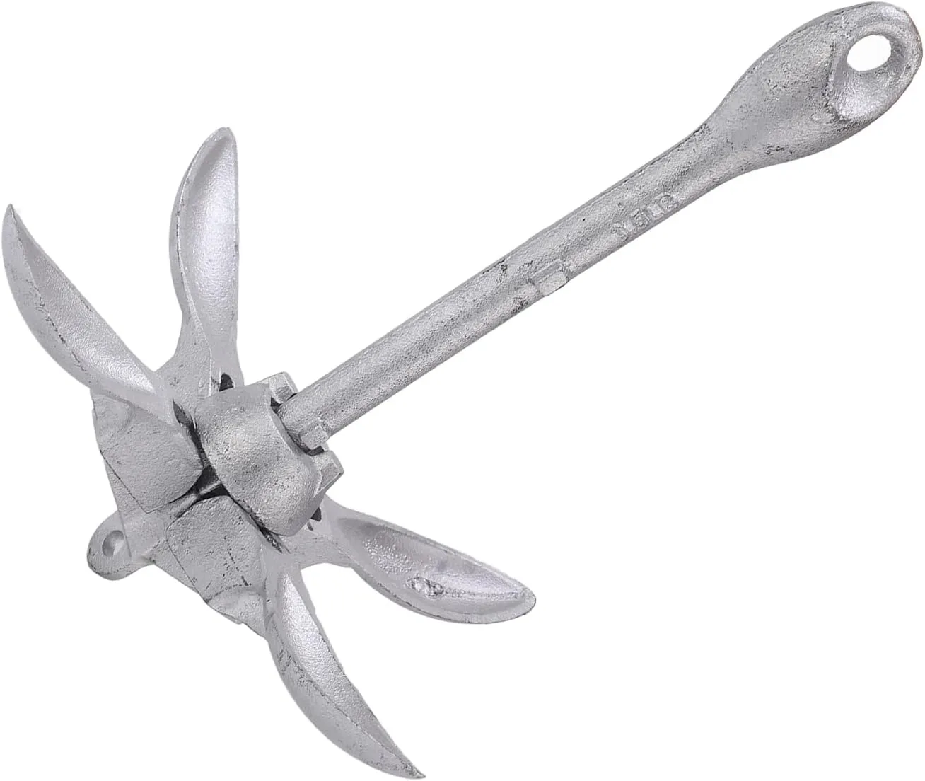 Folding Grapnel Anchor Zinc Coating Lockable Design Boat Folding Anchor for Sailboats Kayaks