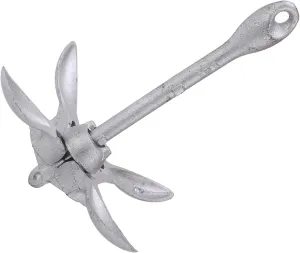 Folding Grapnel Anchor Zinc Coating Lockable Design Boat Folding Anchor for Sailboats Kayaks