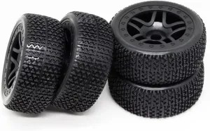 for HG for FS 1/8 4PCS Off-Road Tire Soft Tire Snow Cross-Country for Racing Flat Running Grip Strong Tire RC Car Upgrade Parts Accessories RC Car Repair Kit(Size2)