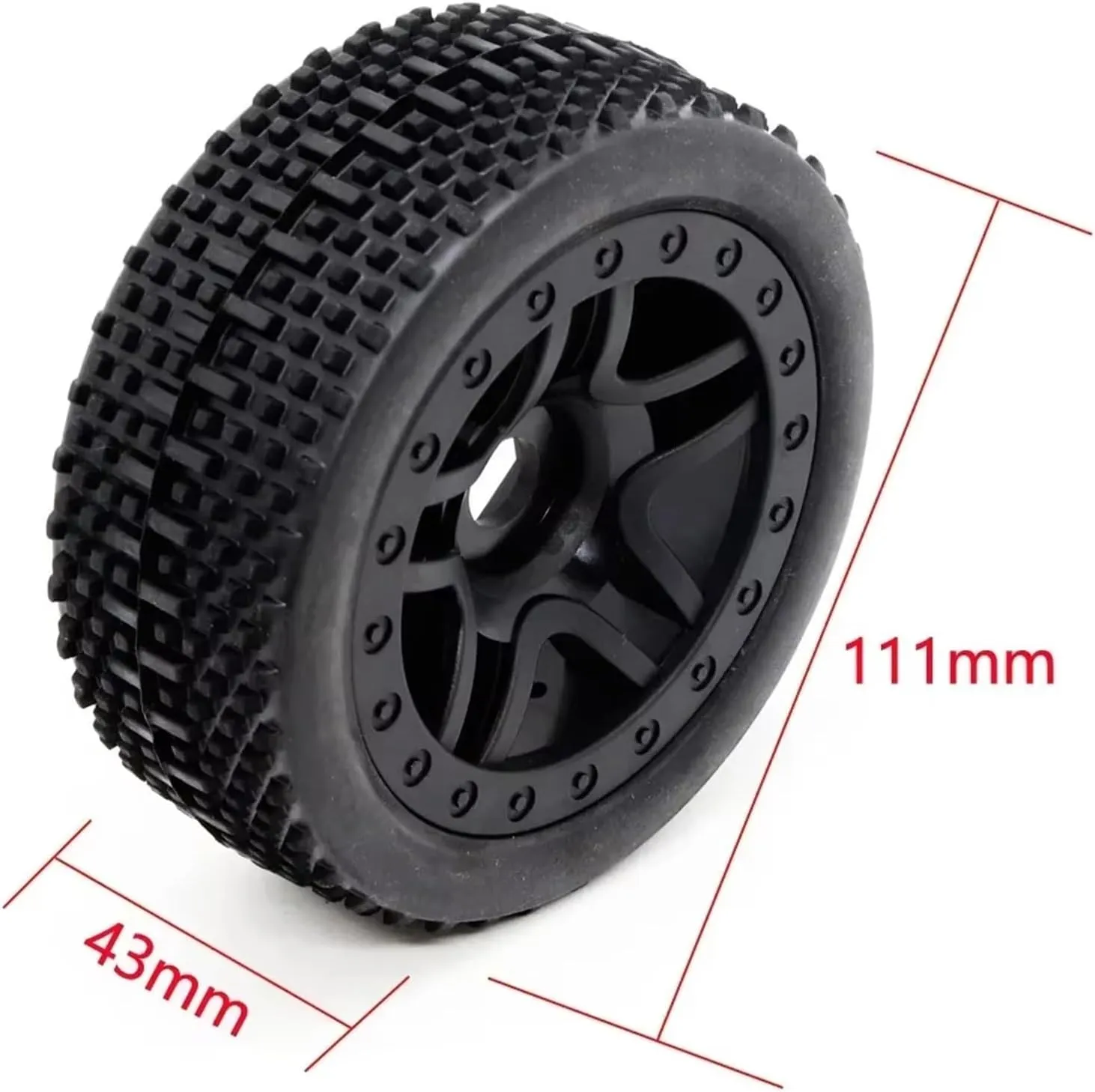for HG for FS 4PCS 1:8 Off-Road Tire Soft Tire Snow Cross-Country for Racing Flat Running Grip Strong Tire RC Vehicle Wheels Tires(B)