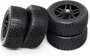 for HG for FS 4PCS 1:8 Off-Road Tire Soft Tire Snow Cross-Country for Racing Flat Running Grip Strong Tire RC Vehicle Wheels Tires(B)
