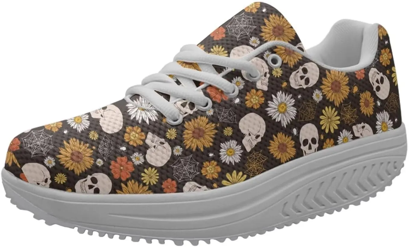 FOR U DESIGNS Fitness Platform Shoes Women Walking Sneaker Casual Wedges Shoes Outdoor for Teenager