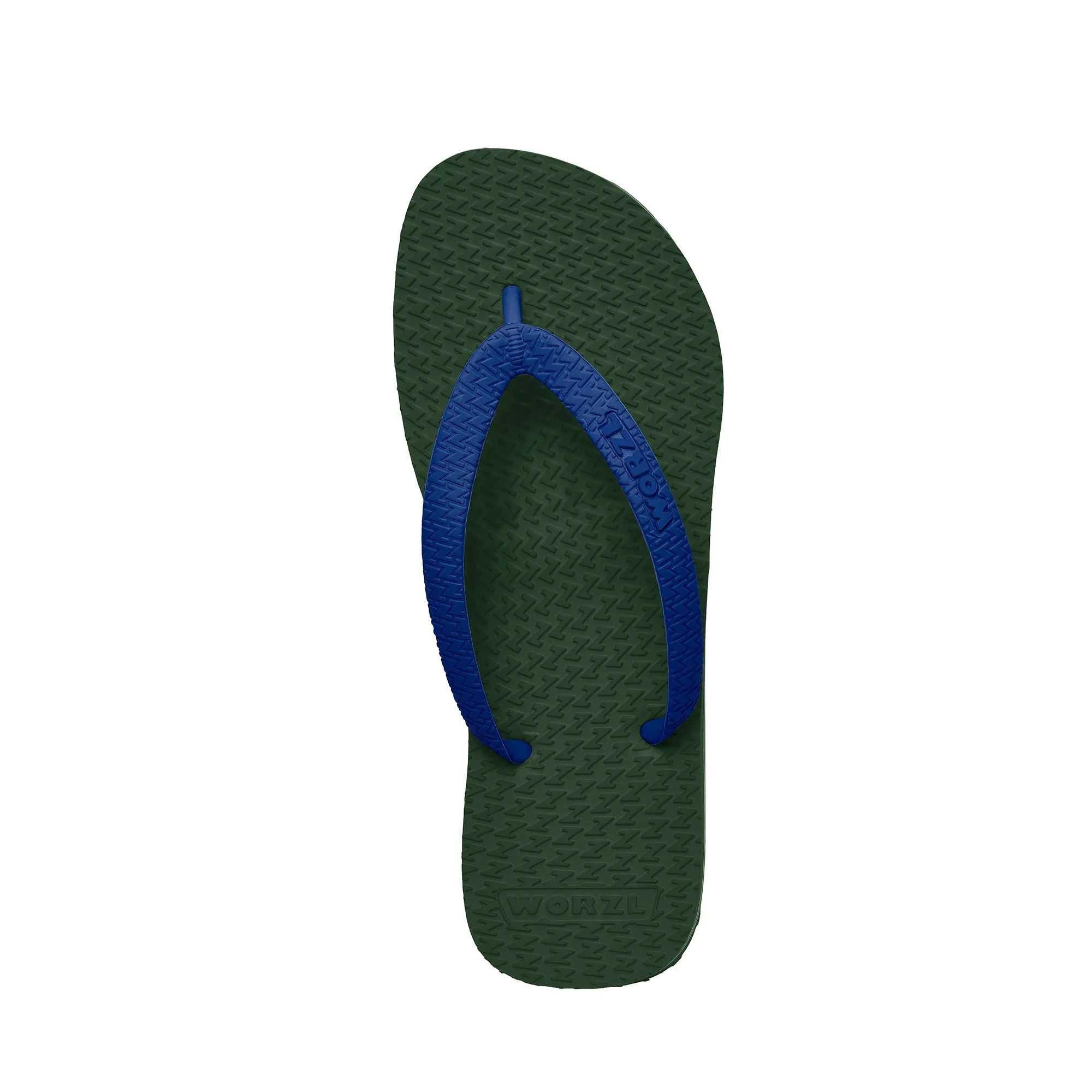 FOREST GREEN - Women's non plastic, biodegradable, rubber flip flops made in the UK.