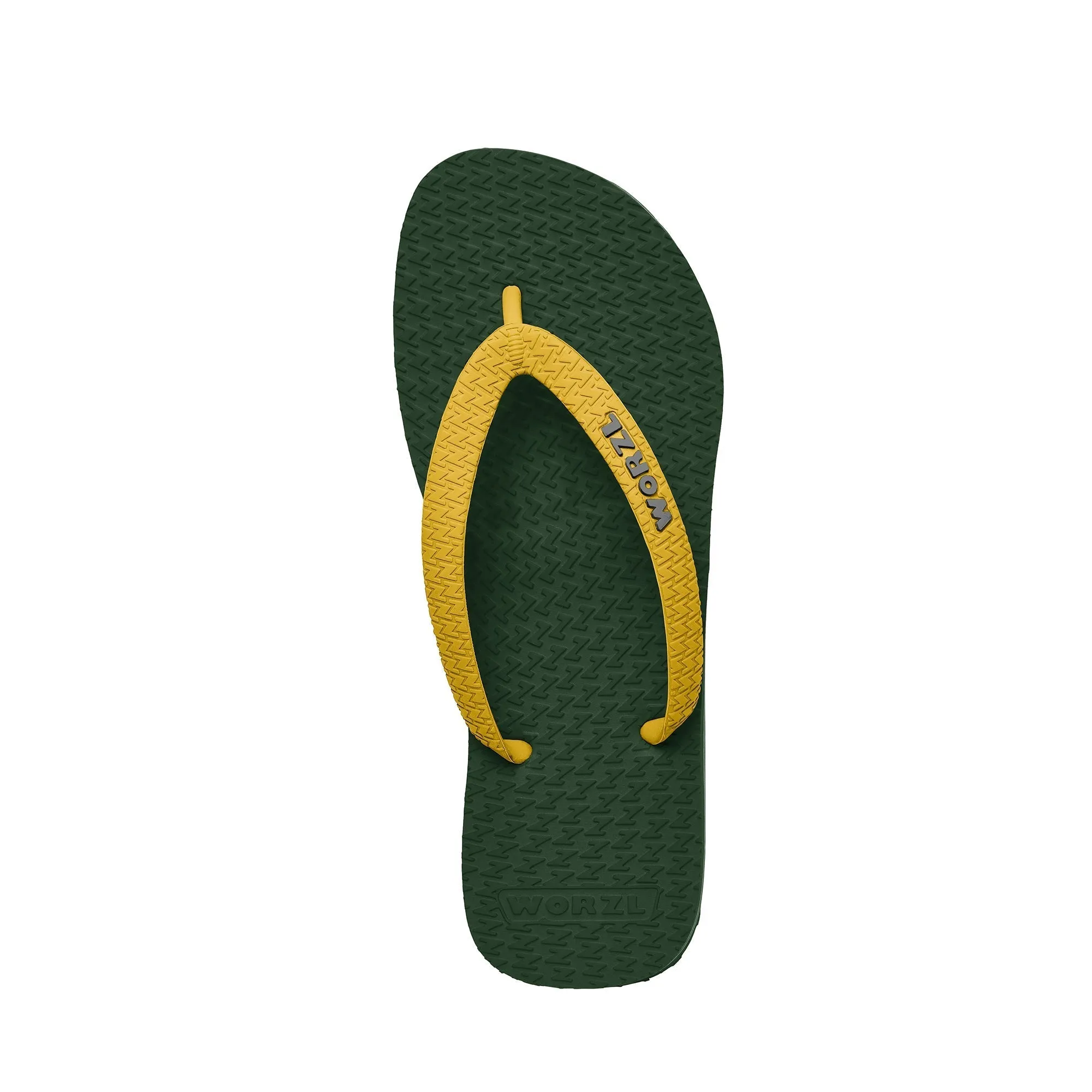 FOREST GREEN - Women's non plastic, biodegradable, rubber flip flops made in the UK.