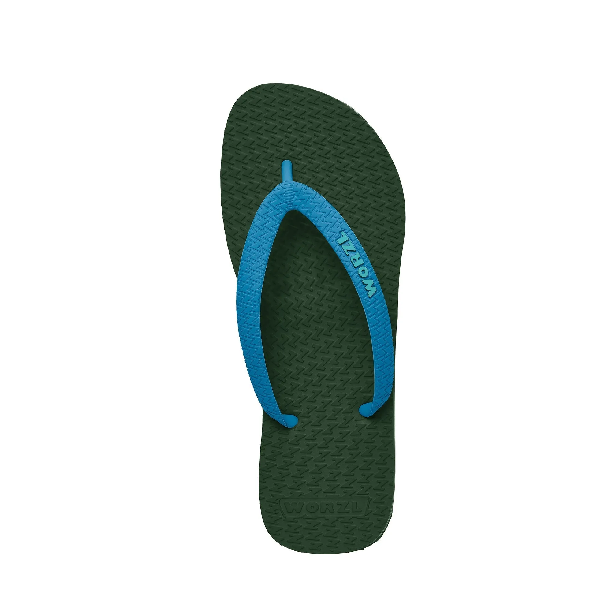 FOREST GREEN - Women's non plastic, biodegradable, rubber flip flops made in the UK.