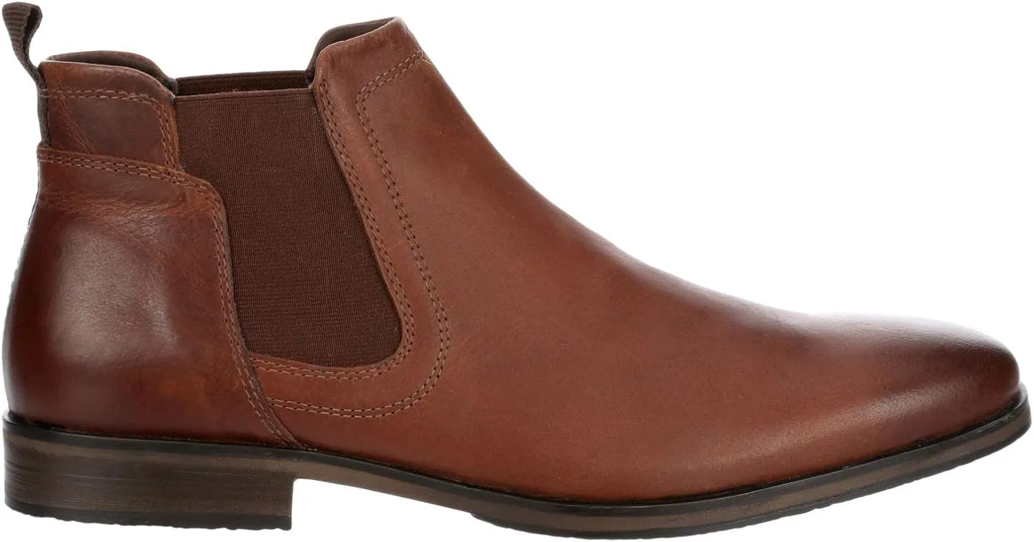Franco Fortini Ron - Men's Real Leather Chelsea Slip on Boot