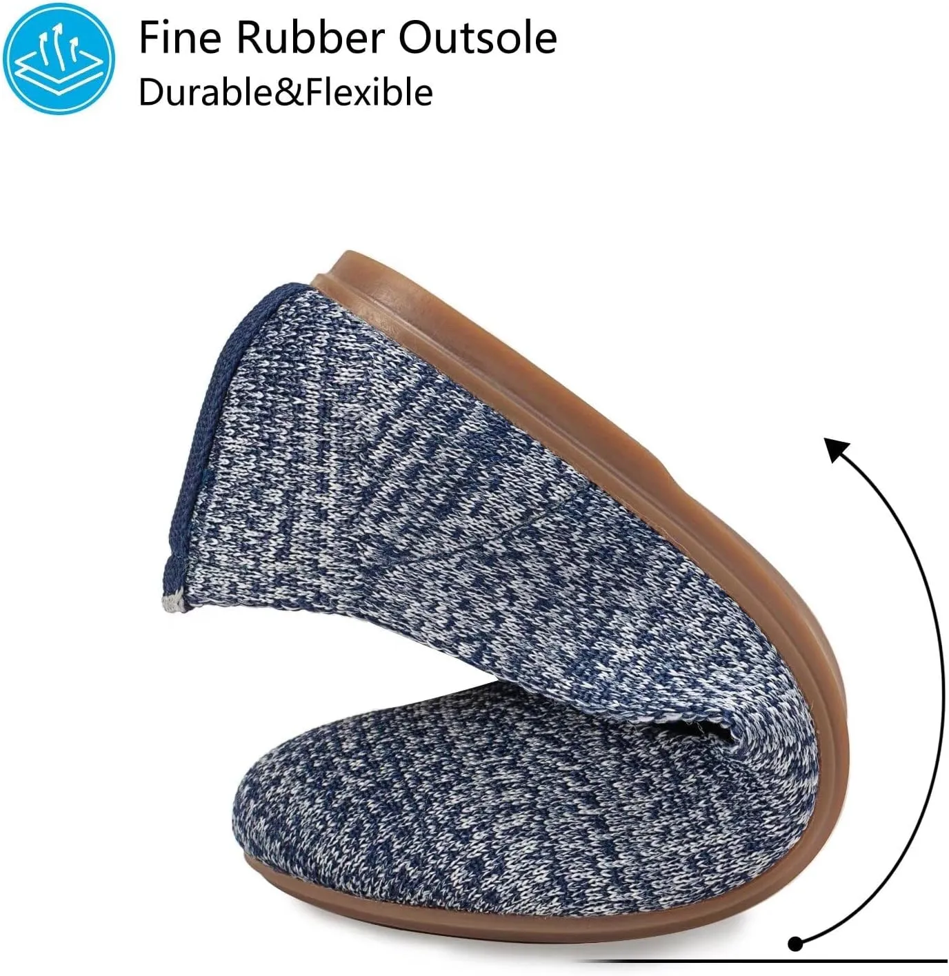 Frank Mully Women’s Ballet Flat Shoes Knit Dress Shoes Round Toe Slip On Ballerina Walking Flats Shoes for Woman Low Wedge Comfort Soft