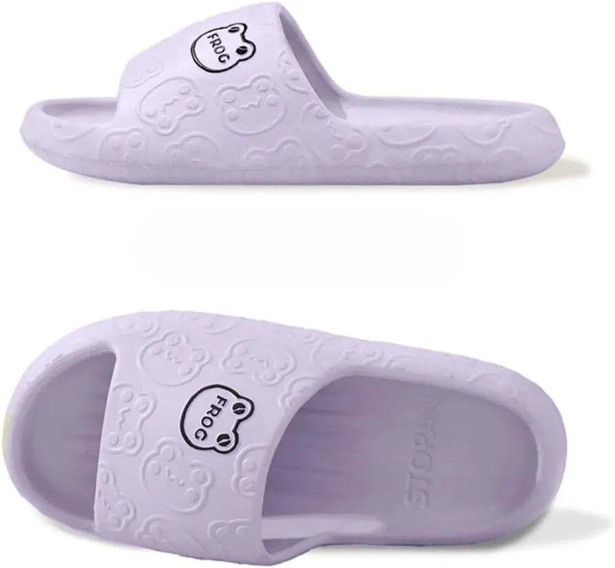 Frog Slippers Cartoon Slippers Summer Female Non-slip Bathroom Couple Home Cute EVA Flip-flops Slippers Outside Wear Men