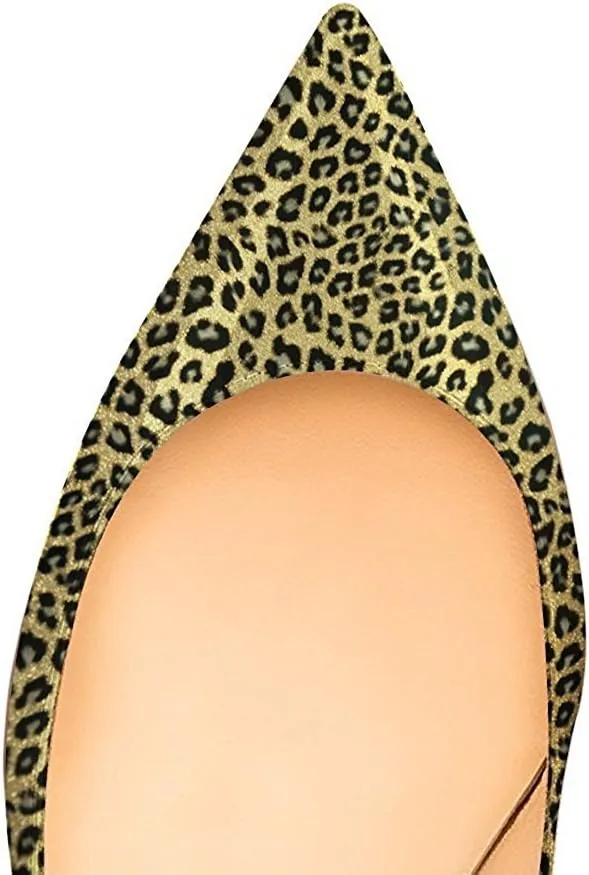 FSJ Women Sexy Pumps Leopard Snake Prints Shoes Kitten Low Heels Pointed Toe Size 4-15 M US