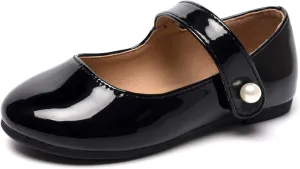 FUNKYMONKEY Toddler/Little Girl Mary Jane Dress Shoes Casual Slip on Ballet Flat