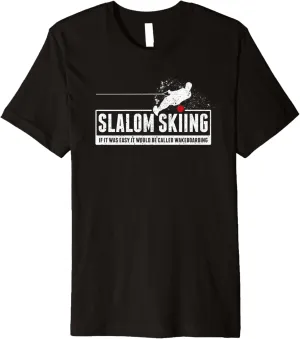 Funny Slalom Waterskiing Wakeboard Ski Vintage Style Gift Premium T-Shirt