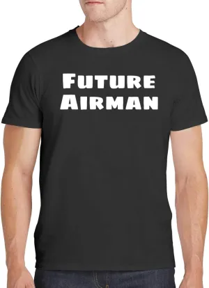 Future Airman - Men's Soft Comfortable Short Sleeve T-Shirt CP05 Black