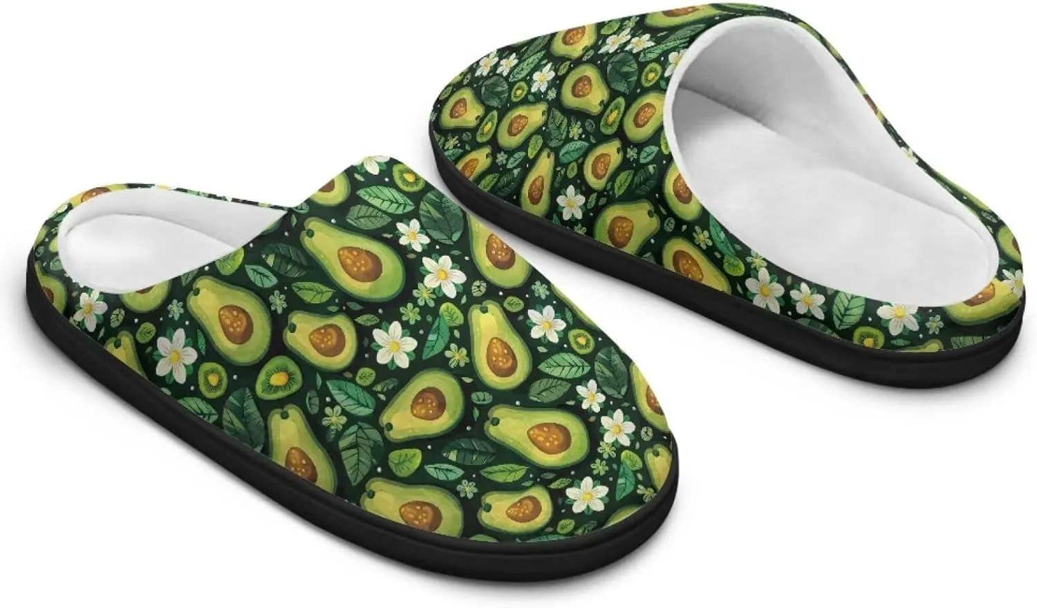Fuzzy Slippers for Women,Soft Warm House Slippers Fruit Theme Strawberry Slippers Anti Skid Bedroom Slippers Home Shoes