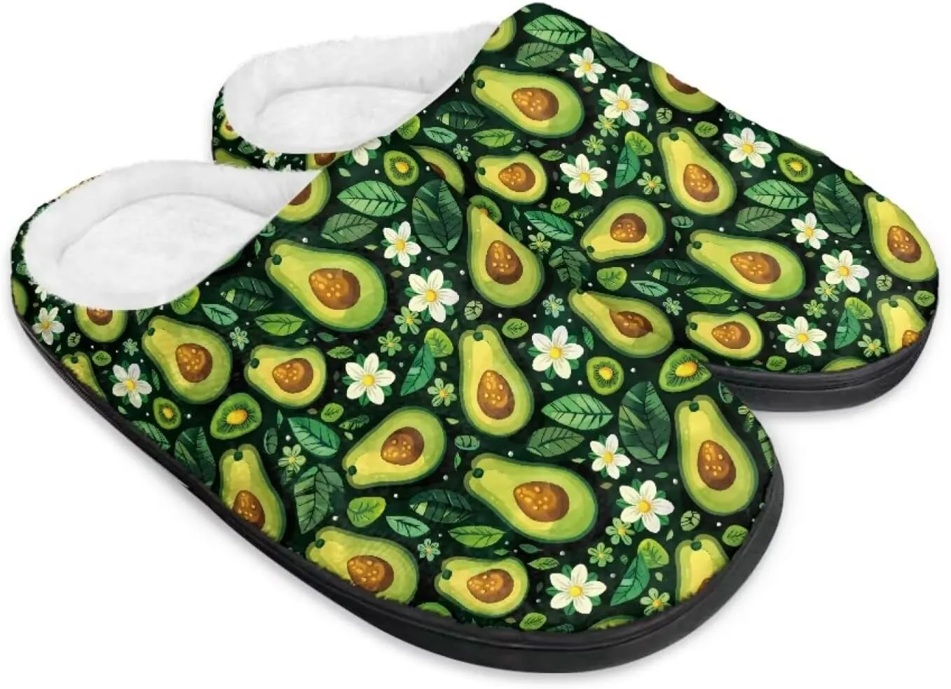 Fuzzy Slippers for Women,Soft Warm House Slippers Fruit Theme Strawberry Slippers Anti Skid Bedroom Slippers Home Shoes