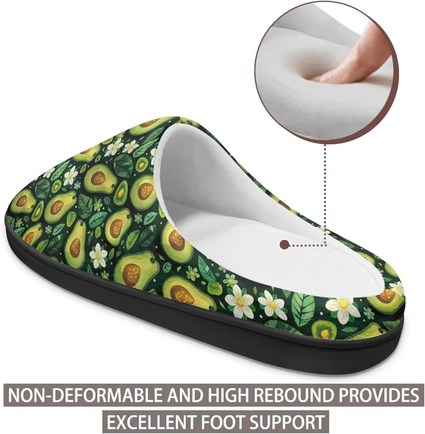 Fuzzy Slippers for Women,Soft Warm House Slippers Fruit Theme Strawberry Slippers Anti Skid Bedroom Slippers Home Shoes