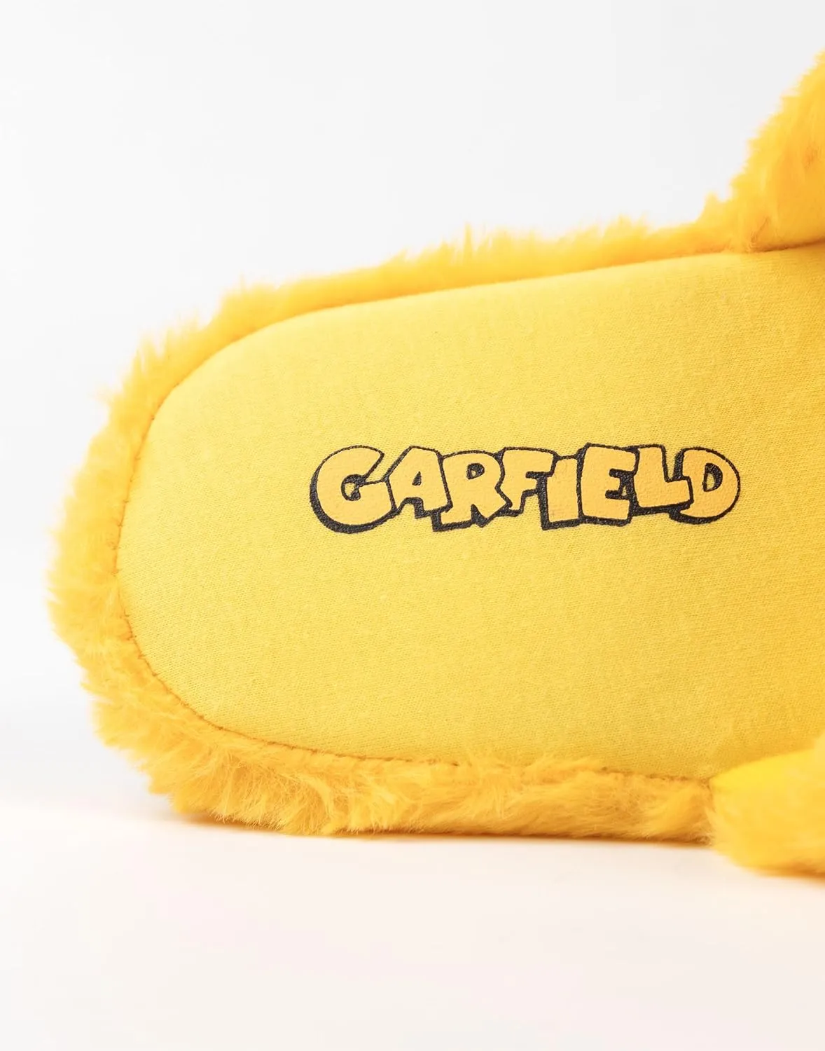 Garfield Fluffy Yellow Slippers | Unisex Animated Tabby Cat House Sliders | Soft Slip-On Footwear for Adults