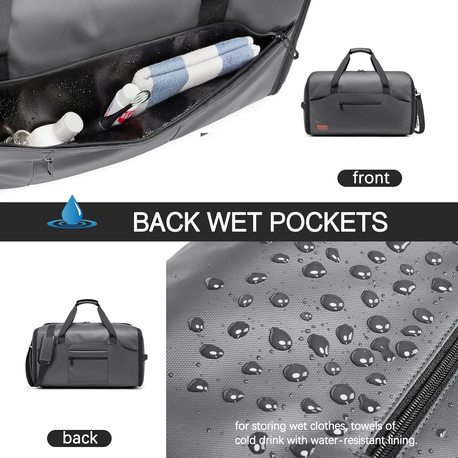 Garment Duffle Bags for Travel,Moulyan Convertible Garment Bag with Shoe Compartment,3 in 1 Waterproof Travel Suit Bag with Shoulder Strap for Men Women