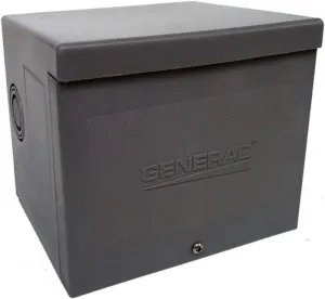 Generac 6340 30-Amp 125/250-Volt Raintight Power Inlet Box for Outdoor Generator Connections, Durable and Reliable, Silver