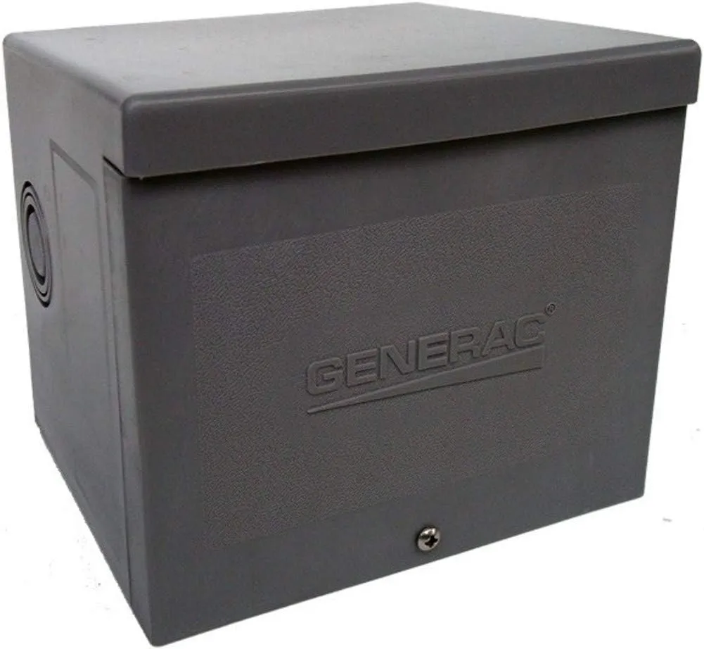 Generac 6340 30-Amp 125/250-Volt Raintight Power Inlet Box for Outdoor Generator Connections, Durable and Reliable, Silver