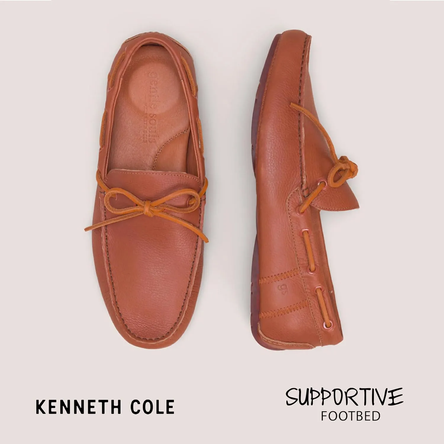 Gentle Souls by Kenneth Cole Men's Nyle Driver Boat Shoes Cushioned for All-Day Comfort, Built-in Arch Support