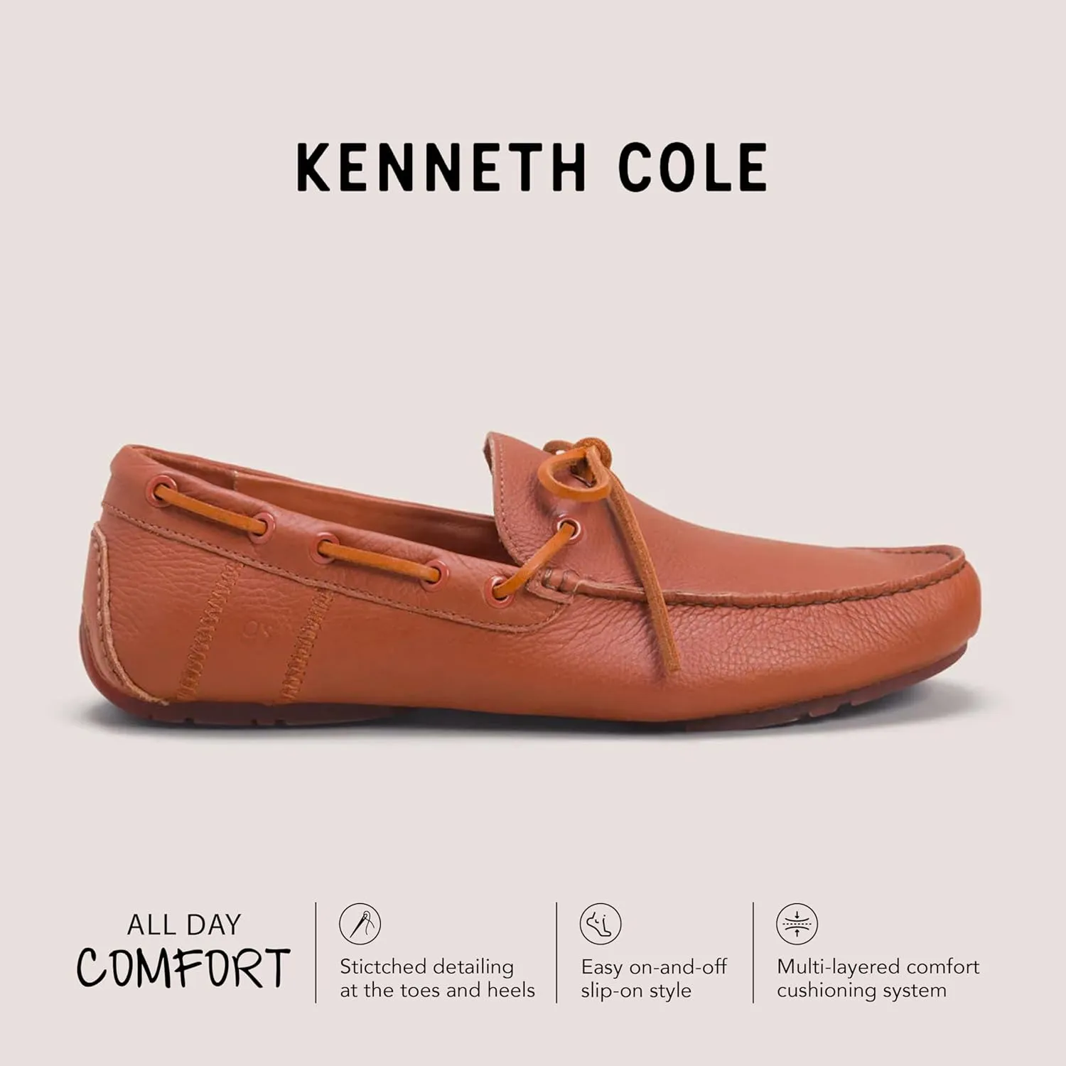 Gentle Souls by Kenneth Cole Men's Nyle Driver Boat Shoes Cushioned for All-Day Comfort, Built-in Arch Support