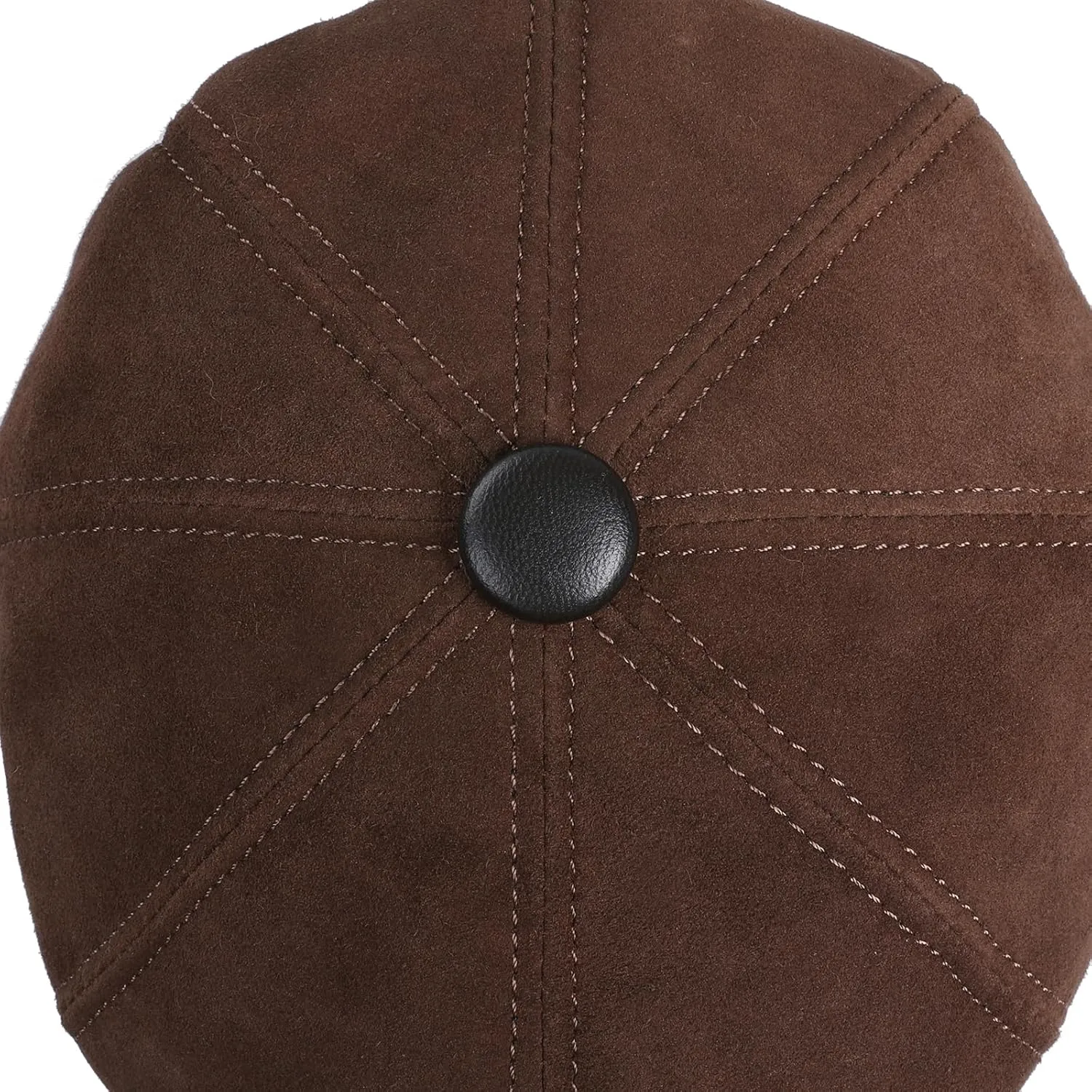 Genuine Leather Newsboy Caps for Men, Real Suede Irish Cabbie Driving Ivy Flat Hat