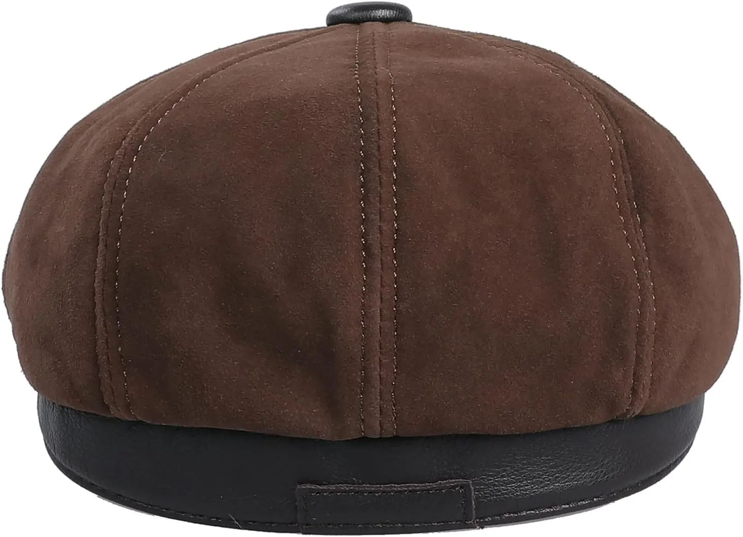 Genuine Leather Newsboy Caps for Men, Real Suede Irish Cabbie Driving Ivy Flat Hat