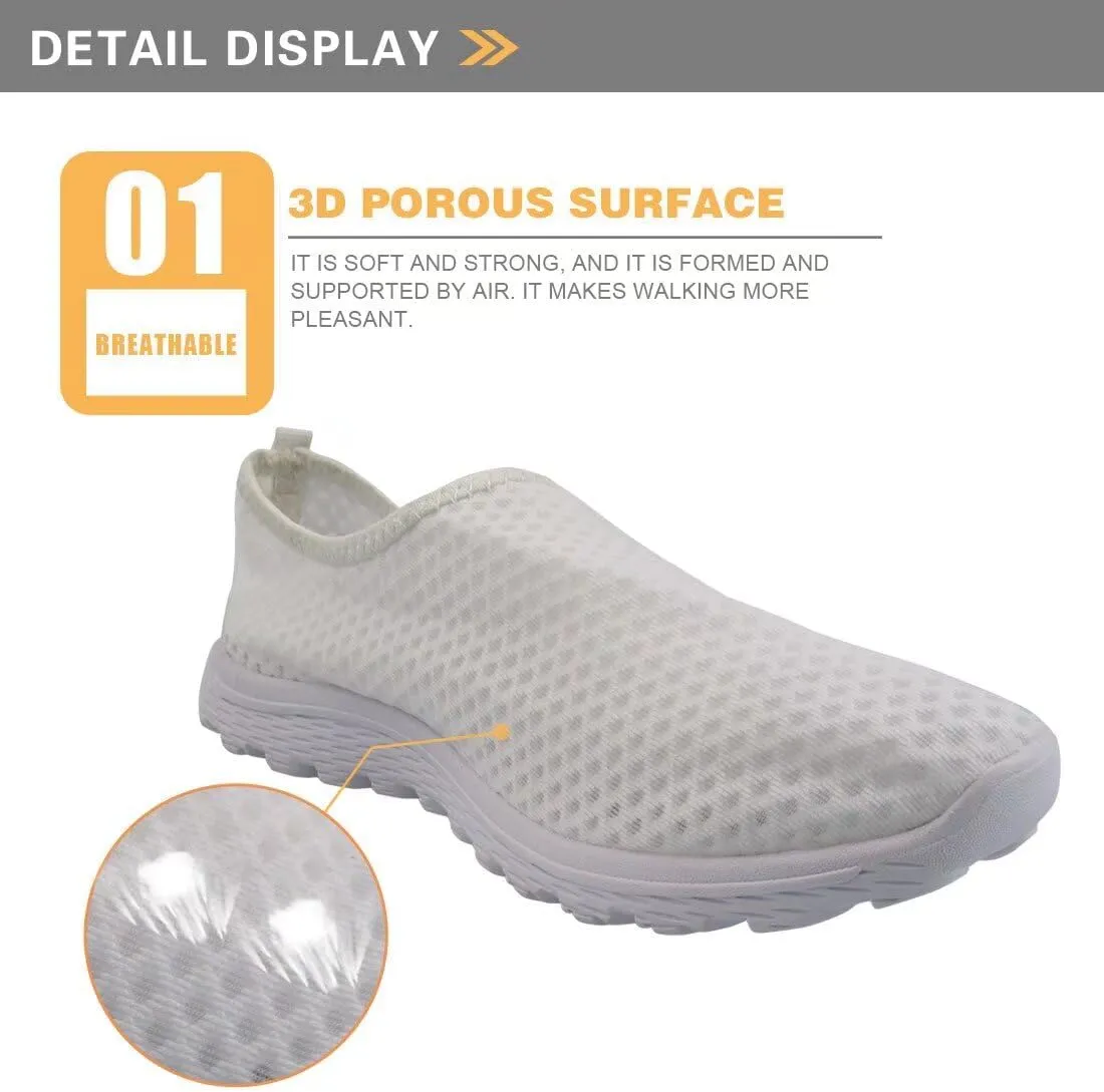 GIFTPUZZ Women Men Casual Non Slip Comfort Walking Shoes Soft Lightweight Slip On Sneakers