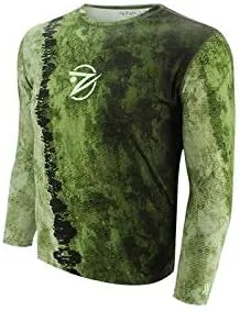 Gillz Men's Extreme Grunge Scales Long Sleeve UV Protective Lightweight Moisture Wicking Quick-Dry Breathable Fishing Shirt