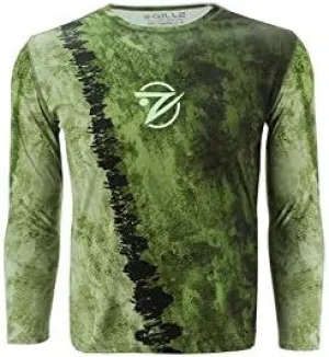 Gillz Men's Extreme Grunge Scales Long Sleeve UV Protective Lightweight Moisture Wicking Quick-Dry Breathable Fishing Shirt