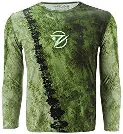 Gillz Men's Extreme Grunge Scales Long Sleeve UV Protective Lightweight Moisture Wicking Quick-Dry Breathable Fishing Shirt