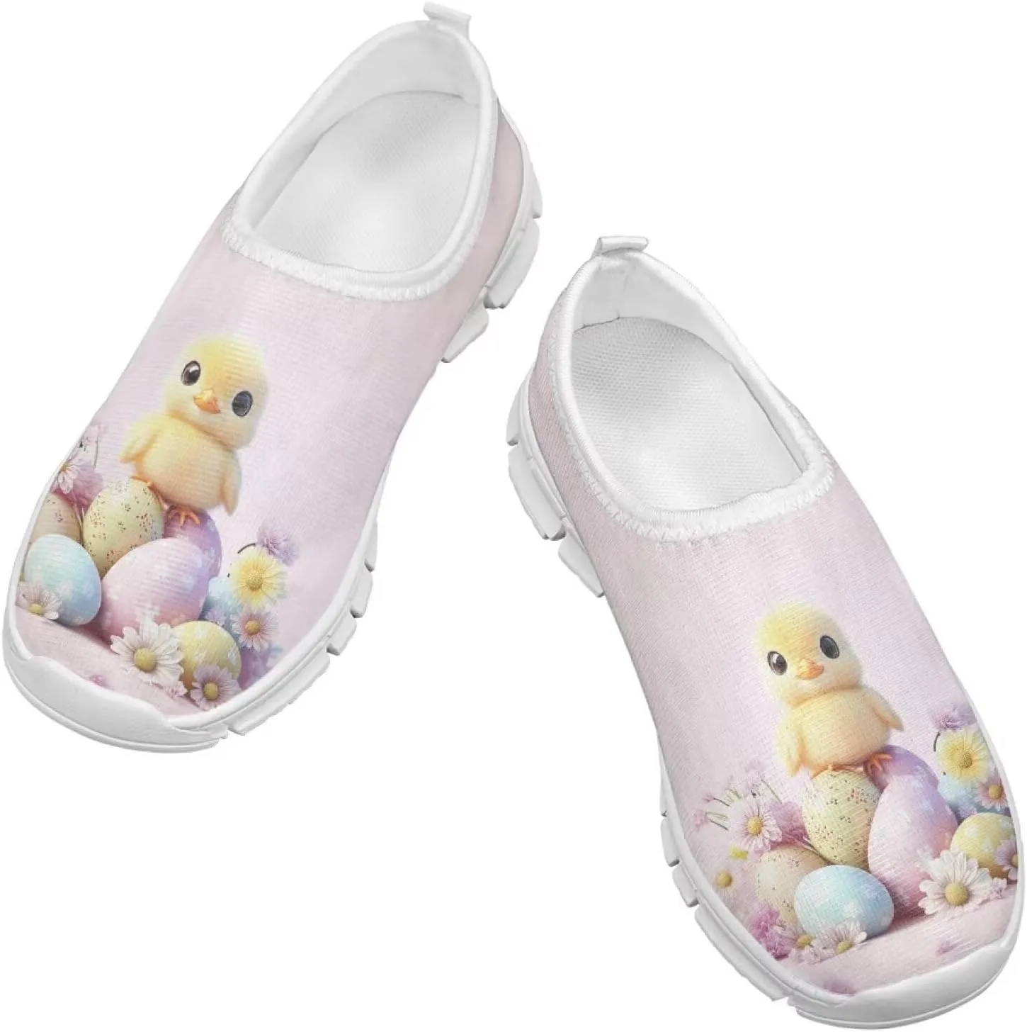 Girls Easter Gift Shoes Non Slip Tennis Slip On Shoes for Holiday Travel
