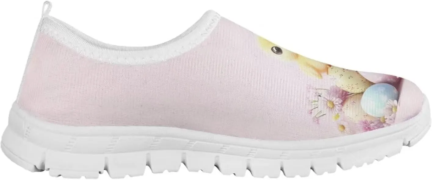 Girls Easter Gift Shoes Non Slip Tennis Slip On Shoes for Holiday Travel