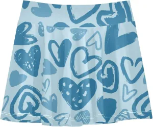 Girls Skorts Active Athletic Skirts with Inner Built-in Shorts for Golf Tennis 3-12T Colorful Groovy Wave
