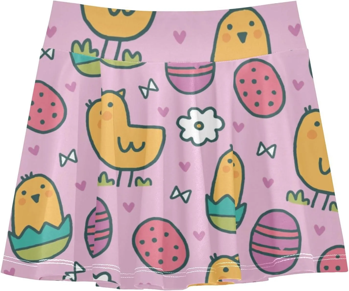 Girls Skorts Active Athletic Skirts with Inner Built-in Shorts for Golf Tennis 3-12T Green Daisy