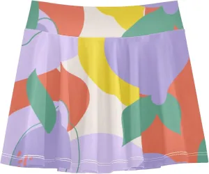 Girls Skorts Active Athletic Skirts with Inner Built-in Shorts for Golf Tennis 3-12T White Rose Flowers