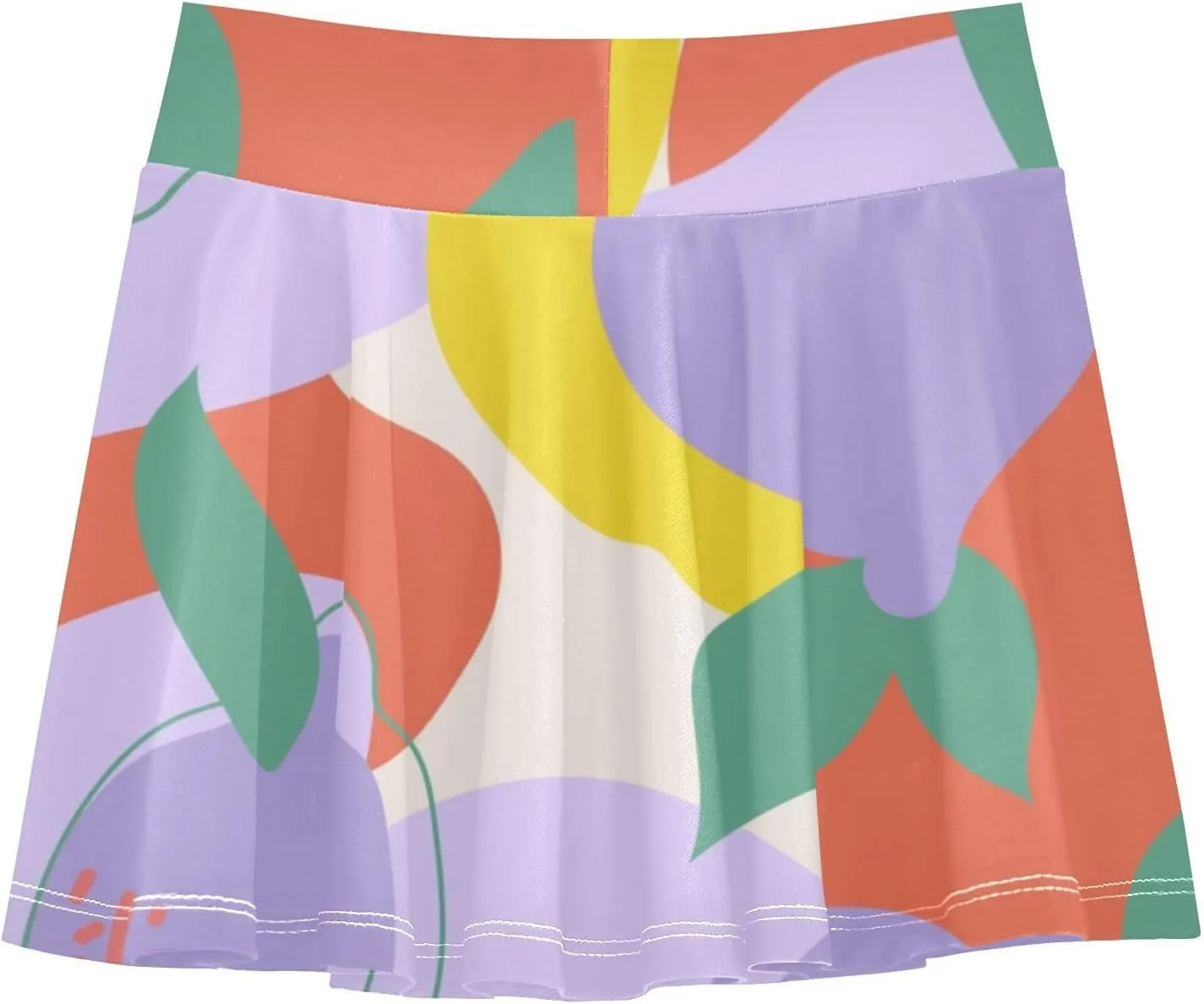 Girls Skorts Active Athletic Skirts with Inner Built-in Shorts for Golf Tennis 3-12T White Rose Flowers
