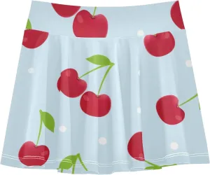 Girls Skorts Active Athletic Skirts with Inner Built-in Shorts for Golf Tennis 3-12T White Rose Flowers