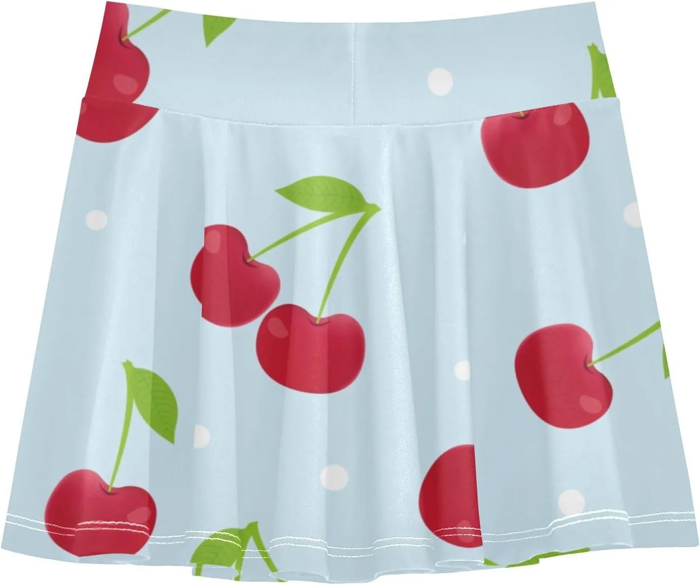 Girls Skorts Active Athletic Skirts with Inner Built-in Shorts for Golf Tennis 3-12T White Rose Flowers