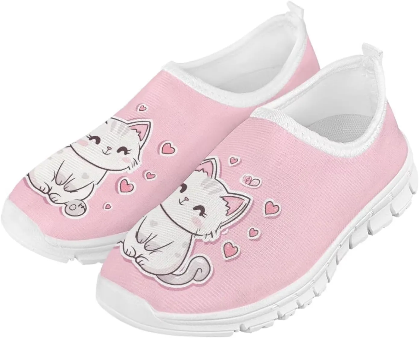 Girls Slip On Sneakers Little Girls Tennis Shoes for Outdoor Activities