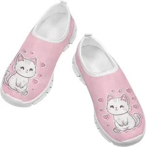 Girls Slip On Sneakers Little Girls Tennis Shoes for Outdoor Activities