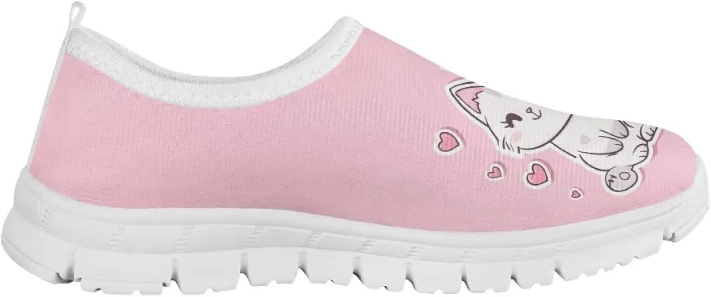 Girls Slip On Sneakers Little Girls Tennis Shoes for Outdoor Activities