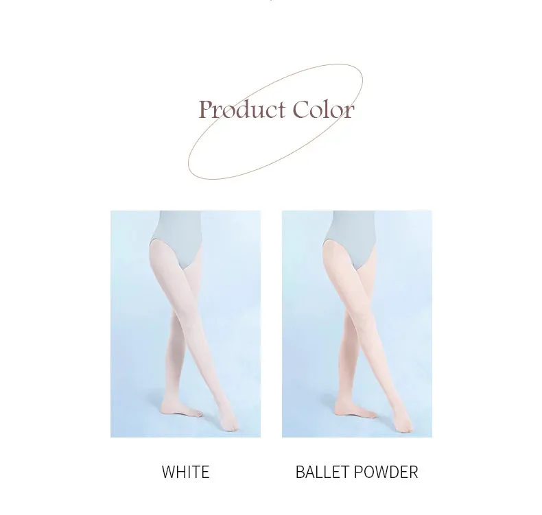 Girls Soft Ballet Tights White Pink Dance Pantyhose 40D Women Practice Stockings