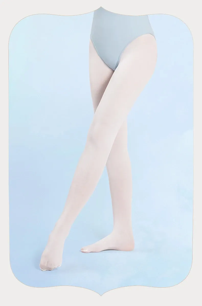 Girls Soft Ballet Tights White Pink Dance Pantyhose 40D Women Practice Stockings