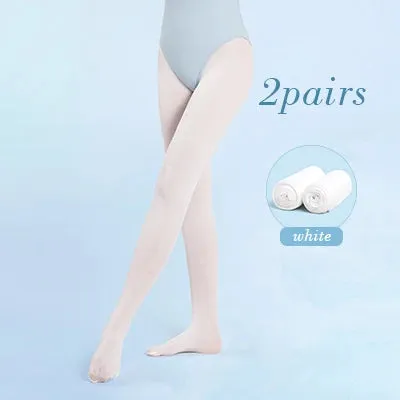Girls Soft Ballet Tights White Pink Dance Pantyhose 40D Women Practice Stockings