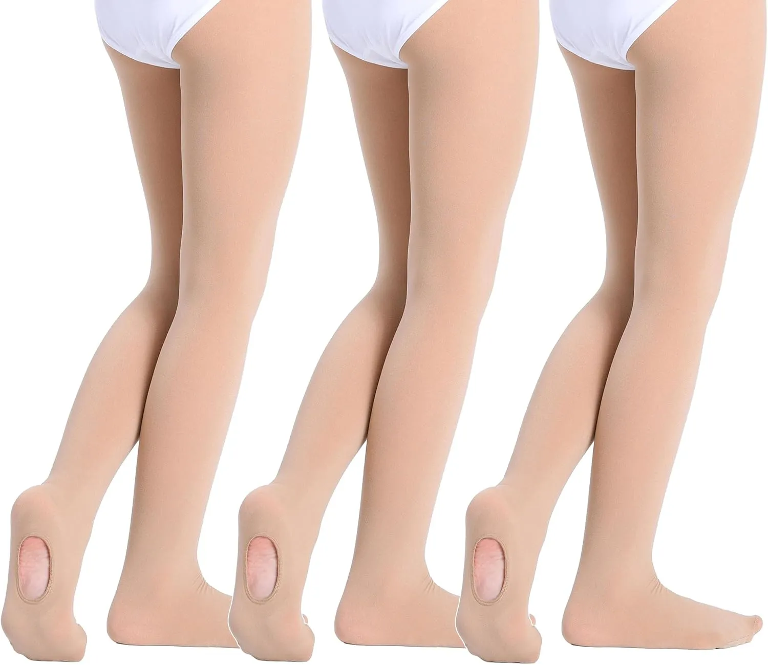 Girls Women Dance Ballet Tights Transition Leggings Ultra Soft Convertible Tights for Students (Toddler/Kids/Adult)