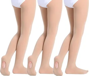 Girls Women Dance Ballet Tights Transition Leggings Ultra Soft Convertible Tights for Students (Toddler/Kids/Adult)