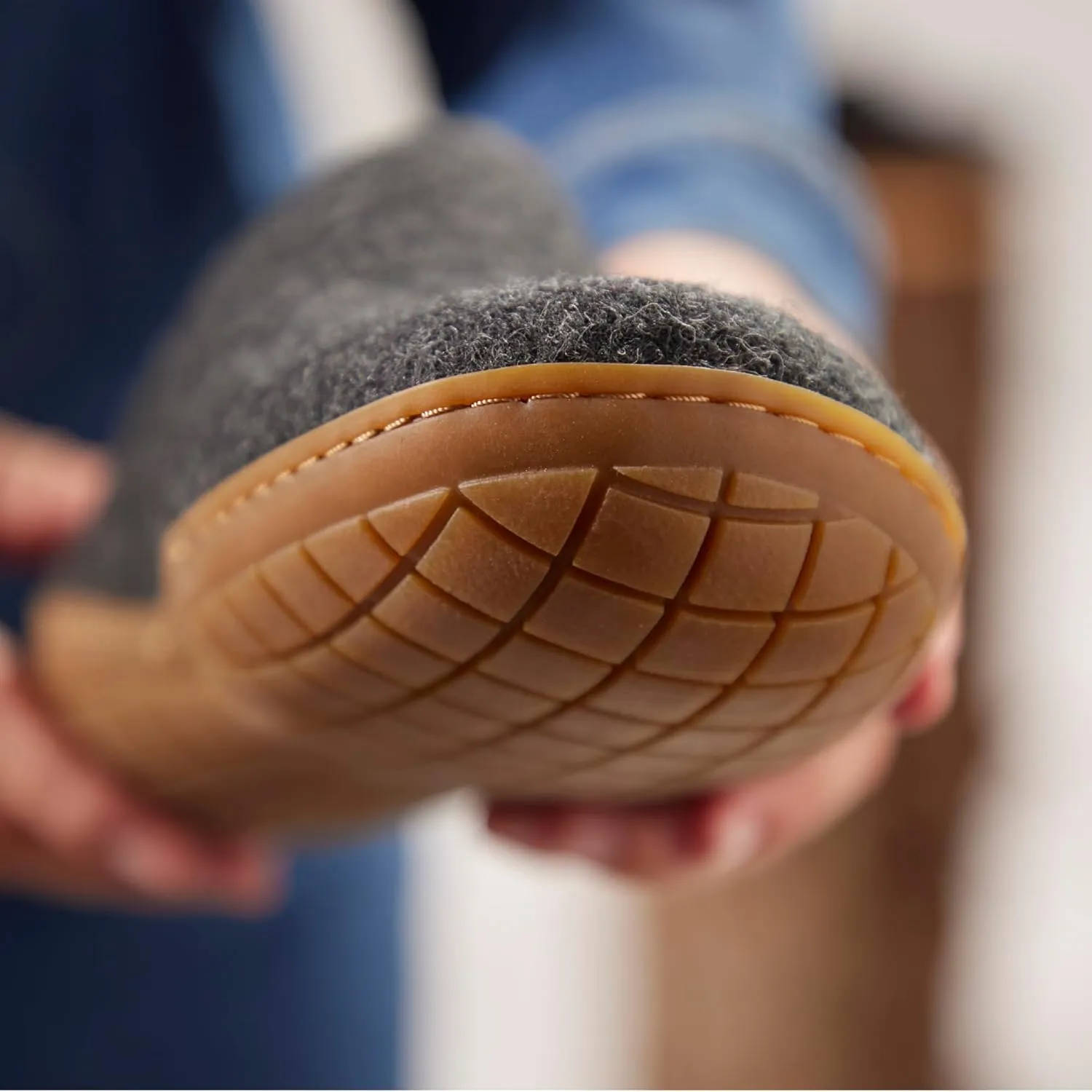 Glerups 100% high quality wool mix Slipper with rubber sole - Unisex Slip-on