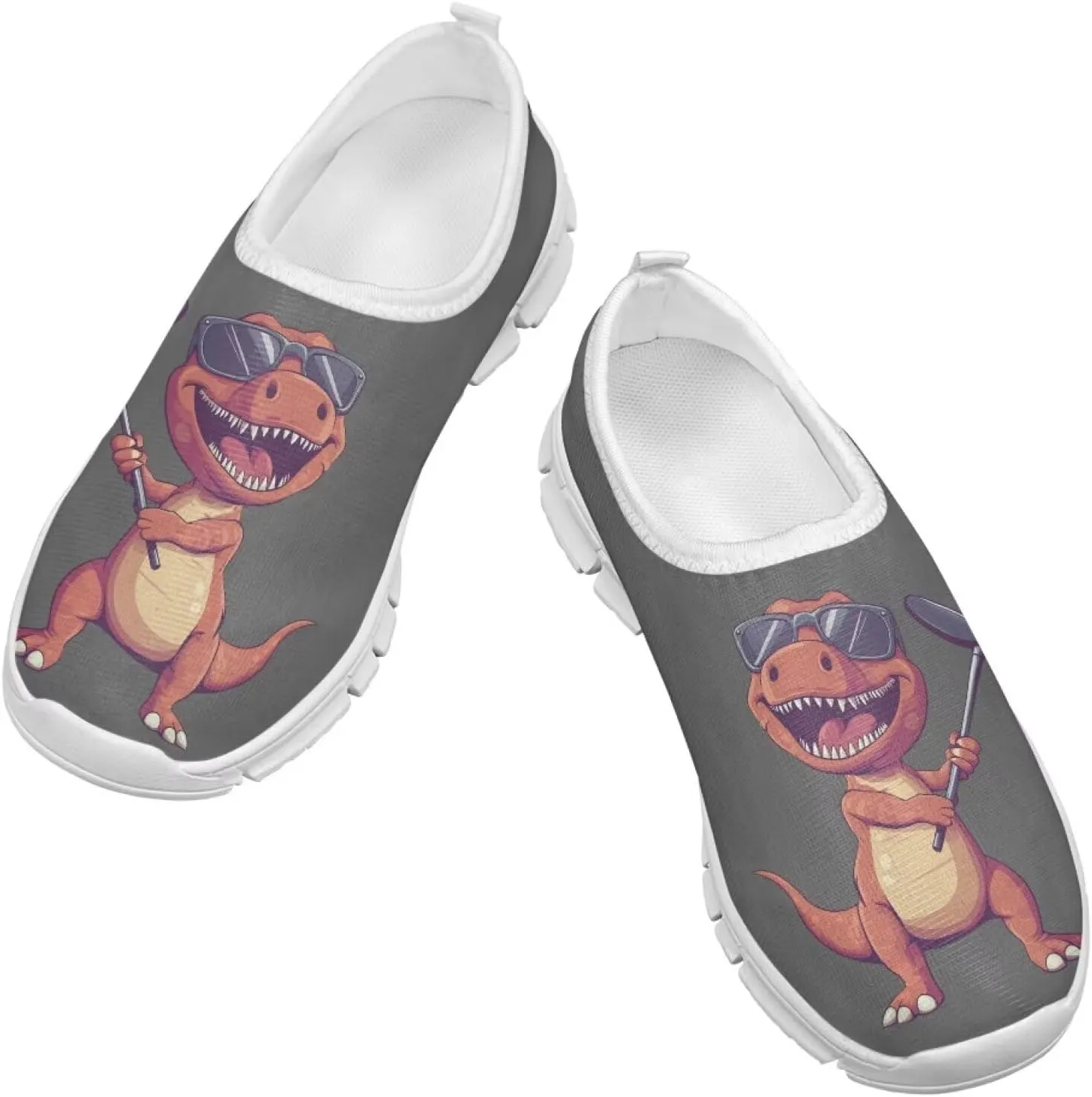 GOSTONG Kids Boys Slip On Sneakers Soft Loafers Low Top Non Slip Casual Walking Shoe Ooutdoor Flat Sports Shoes White Sole Size 11-15