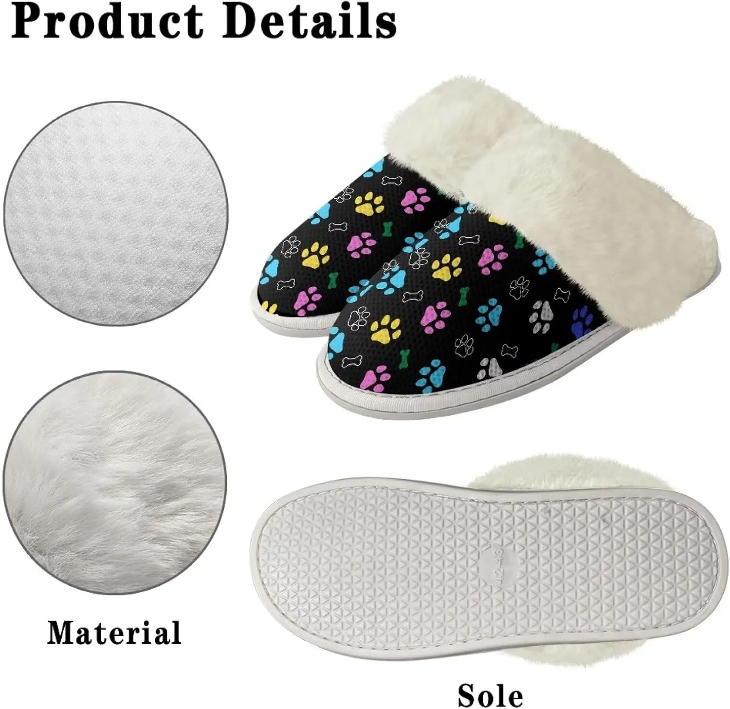 GOSTONG Women's House Slippers Slip on Fuzzy Slippers with Faux Furry Lining Non Slip Indoor Outdoor Warm Fluffy Slippers Size 5-13